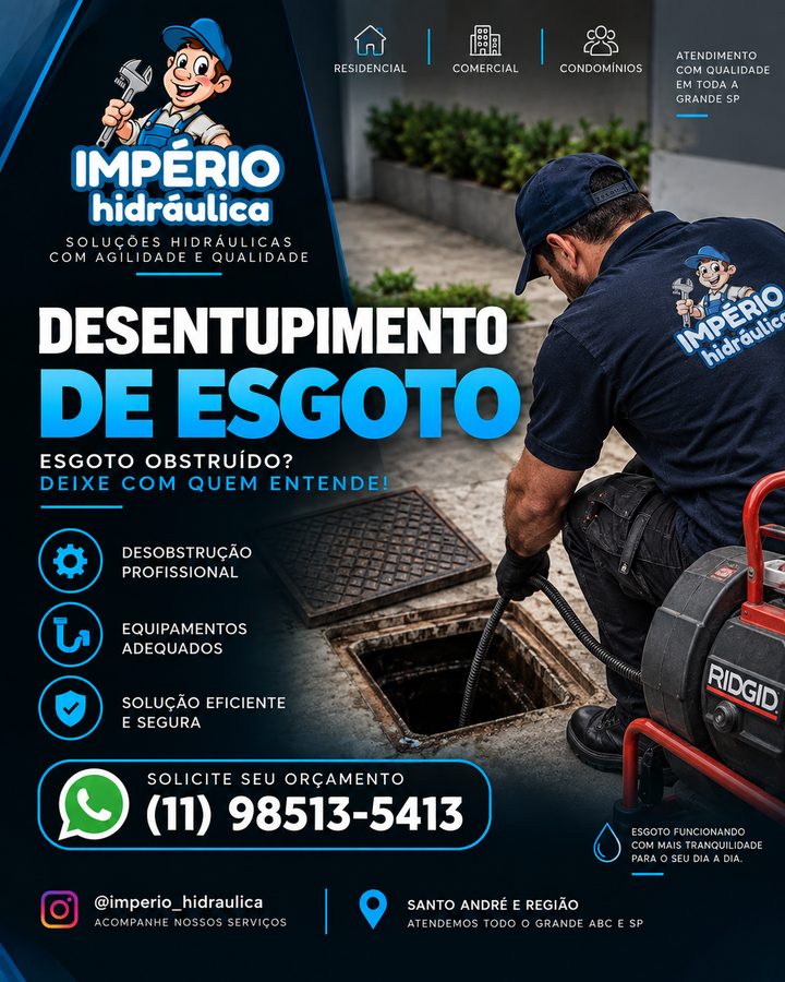 Desentupimento de esgoto profissional