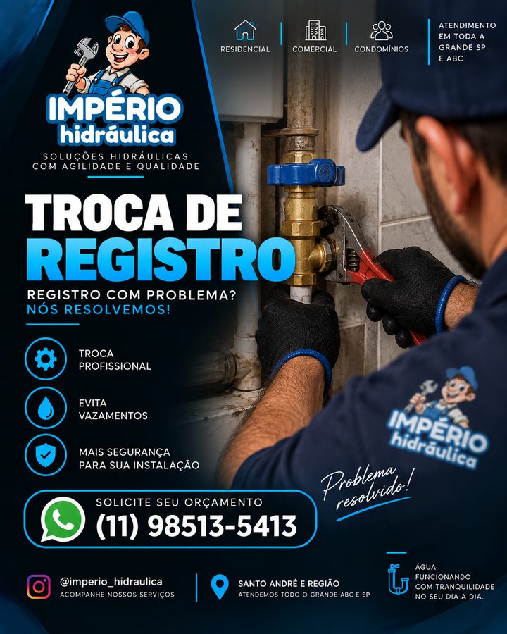 Troca de registro em Santo André